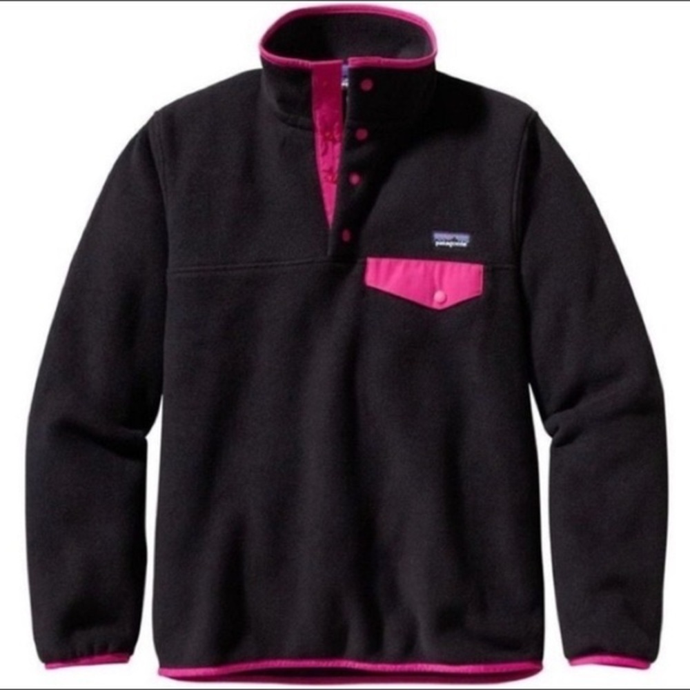 Patagonia Synchilla Fleece Black and Pink Women’s XL